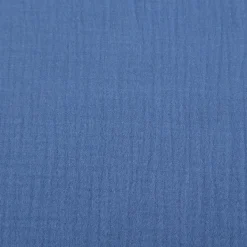 Musselin Stoff Bio Baumwolle einfarbig Midnight Blau 1,30m Breite