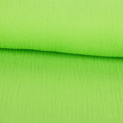 Musselin Stoff Bio Baumwolle einfarbig Neon Grün 1,30m Breite