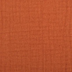 Musselin Stoff Bio Baumwolle einfarbig Cognac Braun 1,30m Breite