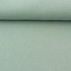 Musselin Stoff Bio Baumwolle einfarbig mint 1,30m Breite