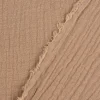 Musselin Stoff Bio Baumwolle einfarbig beige 1,30m Breite