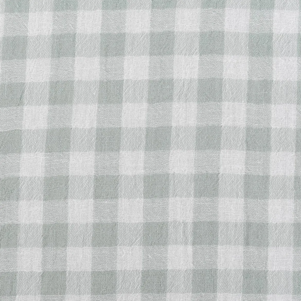 Musselin Stoff Double Gauze Doubleface Vichy Karo grün weiß 1,30m Breite