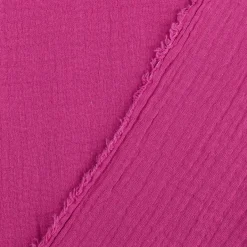 Musselin Stoff Double Gauze einfarbig dunkel pink 1,35m Breite