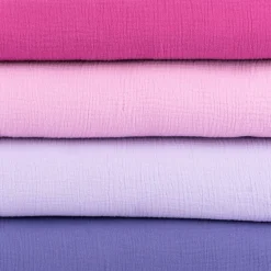 Musselin Stoff Double Gauze einfarbig dunkel pink 1,35m Breite