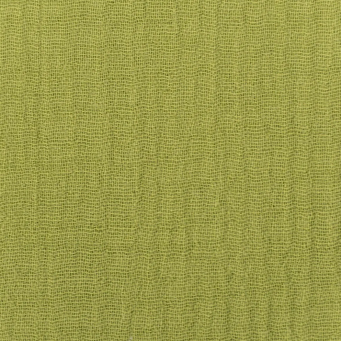 Musselin Stoff Double Gauze einfarbig limette grün 1,35m Breite