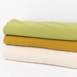 Musselin Stoff Double Gauze einfarbig limette grün 1,35m Breite