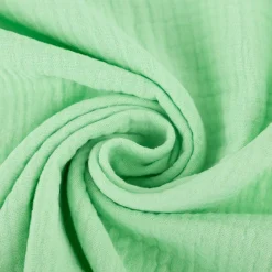 Musselin Stoff Double Gauze einfarbig lime grün 1,35m Breite