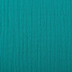Musselin Stoff Double Gauze einfarbig petrol 1,35m Breite