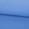 Musselin Stoff Double Gauze einfarbig himmelblau 1,35m Breite