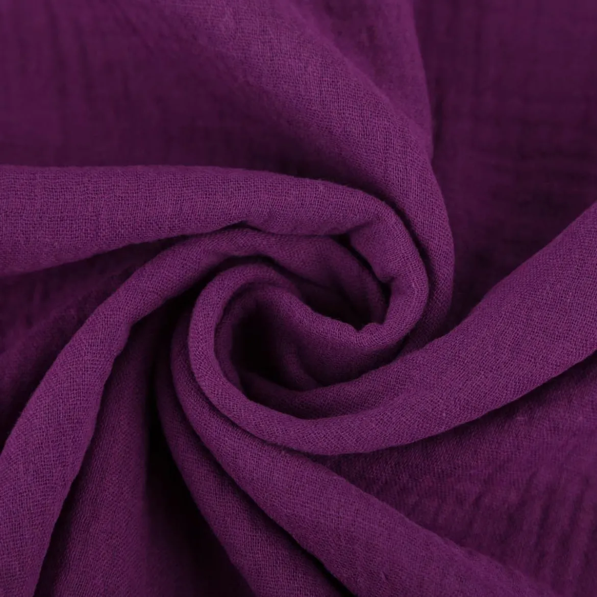 Musselin Stoff Double Gauze einfarbig aubergine 1,35m Breite