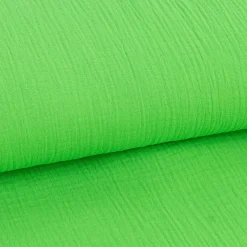 Musselin Stoff Double Gauze NEON einfarbig grün 1,35m Breite