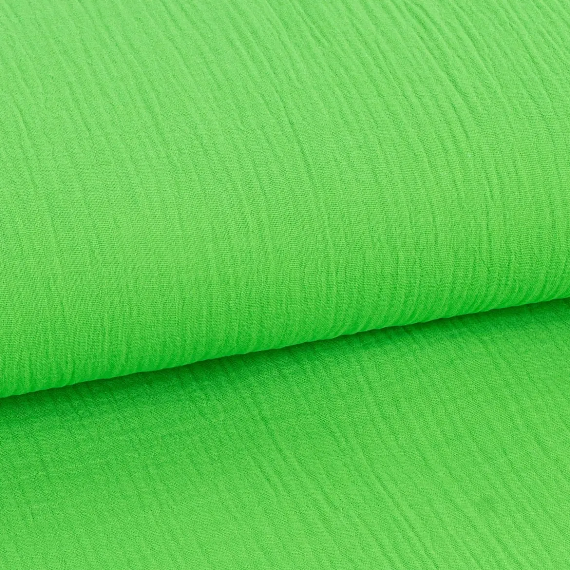Musselin Stoff Double Gauze NEON einfarbig grün 1,35m Breite