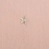 Musselin Stoff Double Gauze STARS Stickerei Sterne Mond rosa 1,35m Breite