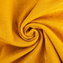 Musselin Stoff Glitzer senfgelb gold 1,35m Breite