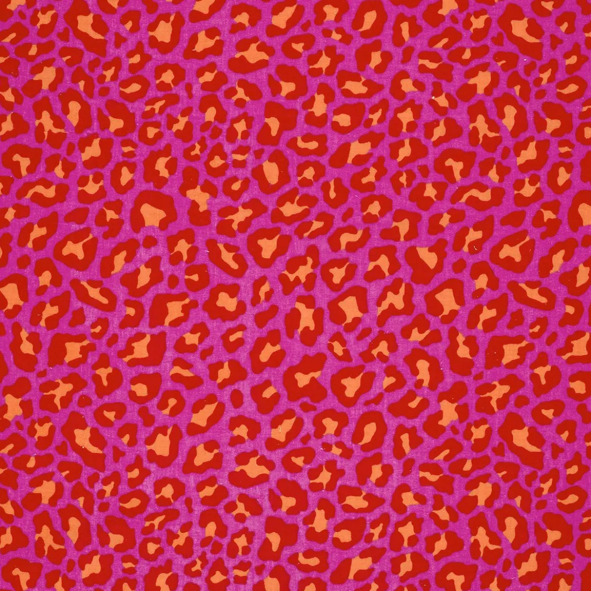 Musselin Stoff Leoparden pink orange 1,50m Breite