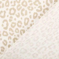 Musselin Stoff Panther wollweiß beige 1,50m Breite