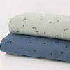 Musselin Stoff SMALL HEARTS Herzchen blau 1,35m Breite