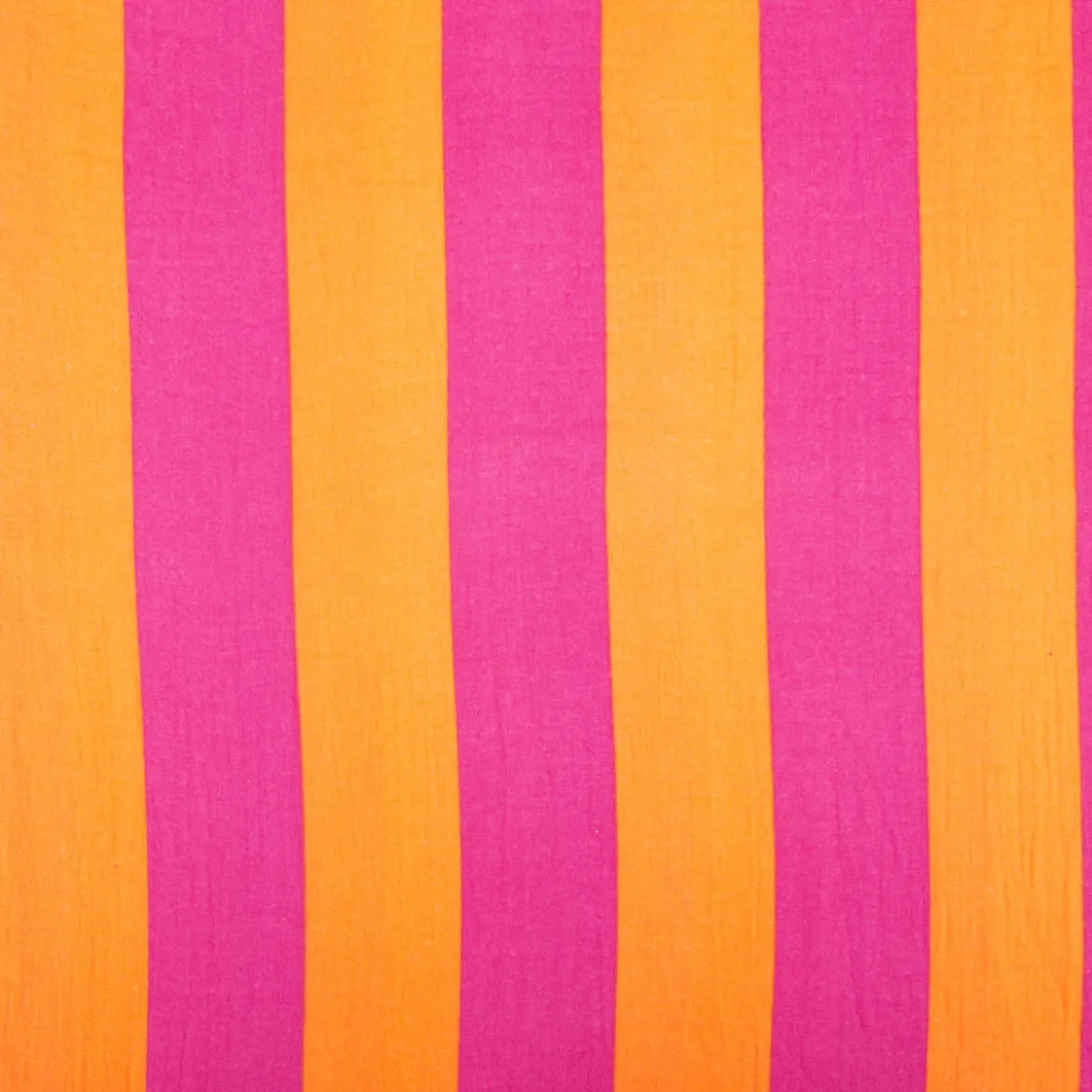 Musselin Stoff Streifen orange pink 1,50m Breite