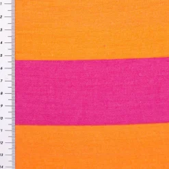 Musselin Stoff Streifen orange pink 1,50m Breite