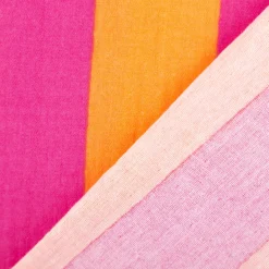 Musselin Stoff Streifen orange pink 1,50m Breite
