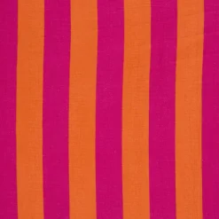 Musselin Stoff Streifen orange pink 1,50m Breite