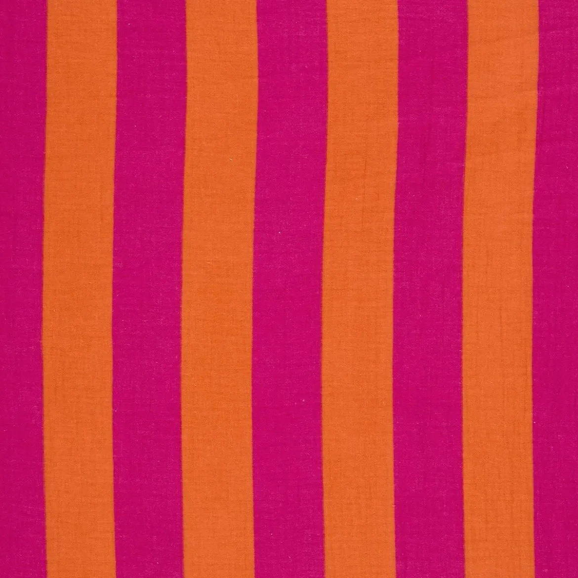 Musselin Stoff Streifen orange pink 1,50m Breite