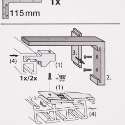 MyDeco Smart Wandträger lang weiß 115mm