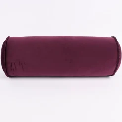 Nackenrolle aus Samt mit Kederumrandung beere 20x55cm von SCHÖNER LEBEN.
