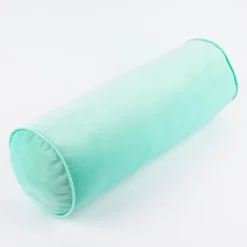 Nackenrolle aus Samt mit Kederumrandung pastell mint 20x55cm von SCHÖNER LEBEN.