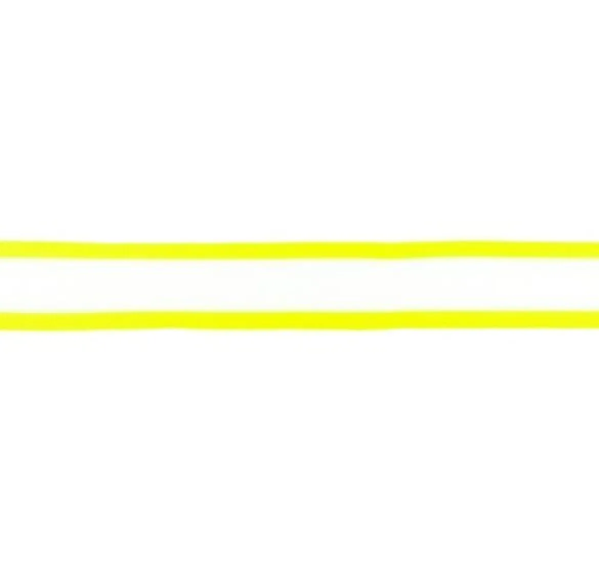 Neon-Borte Band gestreift neongelb weiß Meterware Breite: 25mm