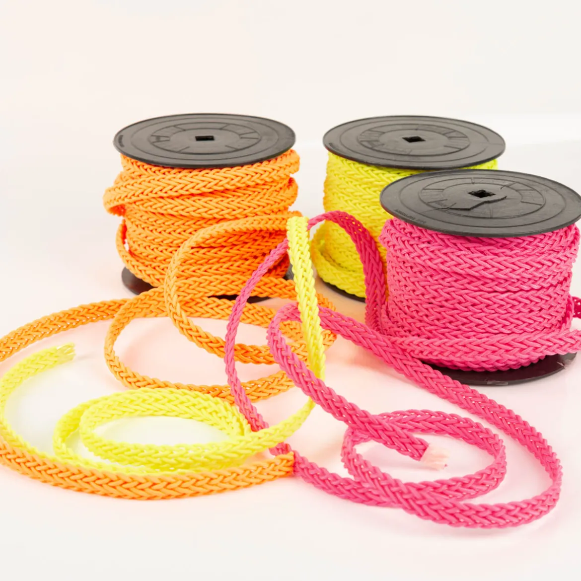 Neonborte Flechtborte neon gelb 1,5cm Breite