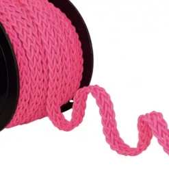 Neonborte Flechtborte neon pink 1,5cm Breite