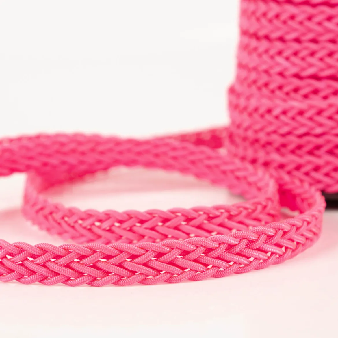 Neonborte Flechtborte neon pink 1,5cm Breite