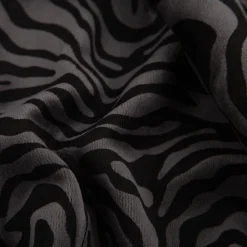 Nicki Stoff Velours Baumwolle Zebra grau schwarz 1,50 m Breite