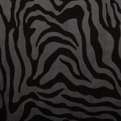 Nicki Stoff Velours Baumwolle Zebra grau schwarz 1,50 m Breite