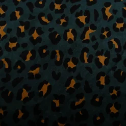 Nicki Stoff Velours Baumwolle Leo petrol schwarz braun 1,50 m Breite