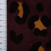 Nicki Stoff Velours Baumwolle Leo aubergine schwarz braun 1,50 m Breite