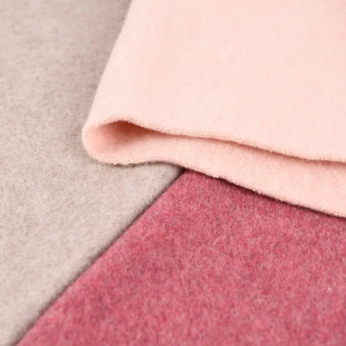 Organic Baumwoll-Fleece Bio-Fleece einfarbig rosa meliert