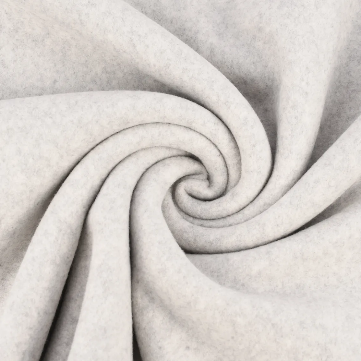Organic Baumwoll-Fleece Bio-Fleece einfarbig hellgrau meliert