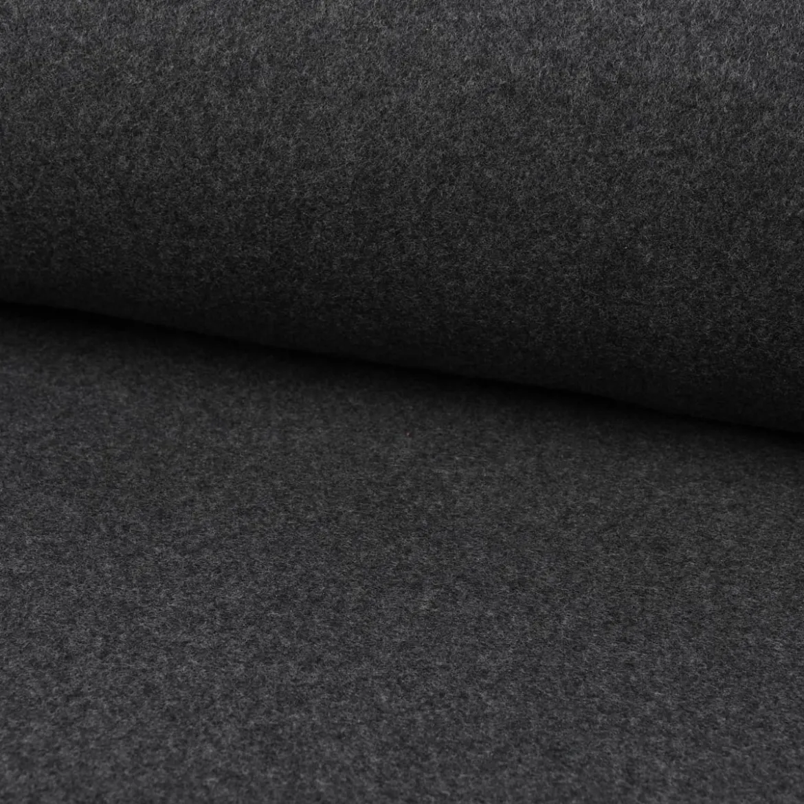 Organic Baumwoll-Fleece Bio-Fleece einfarbig dunkelgrau meliert