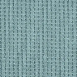 Organic Bio Waffeljerseystoff Waffelstrick Baumwolle einfarbig aqua 1,45m Breite