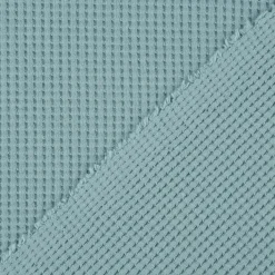 Organic Bio Waffeljerseystoff Waffelstrick Baumwolle einfarbig aqua 1,45m Breite