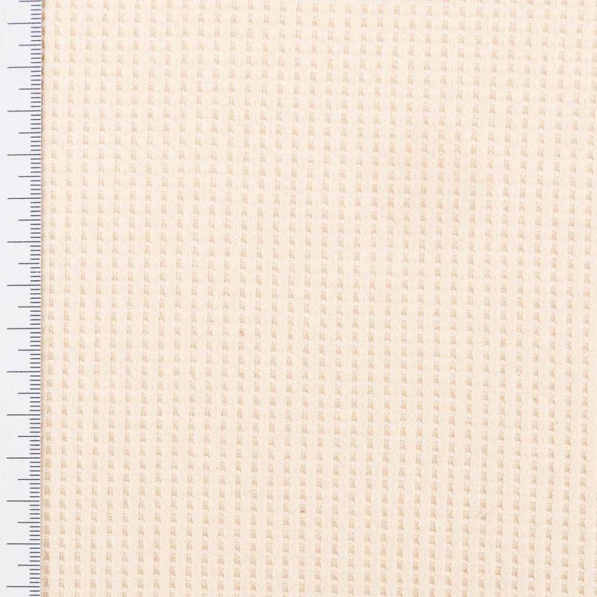 Organic Bio Waffeljerseystoff Waffelstrick Naturals Baumwolle einfarbig natur 1,45m Breite