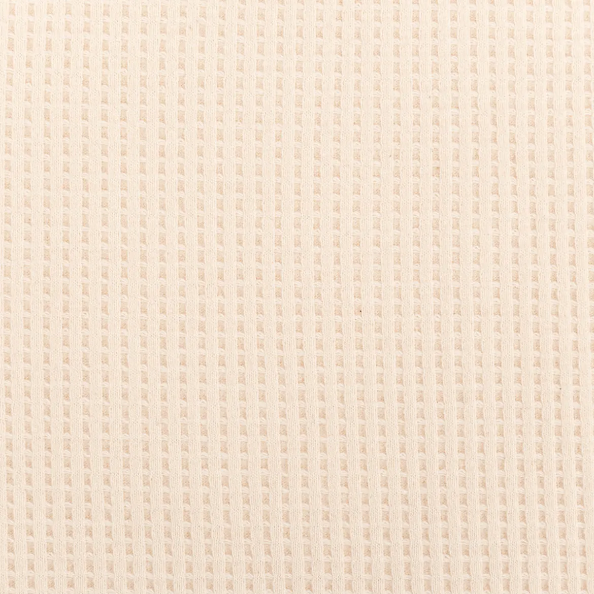 Organic Bio Waffeljerseystoff Waffelstrick Naturals Baumwolle einfarbig natur 1,45m Breite