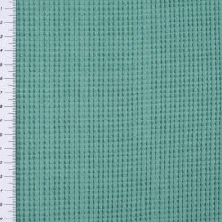 Organic Bio Waffeljersey Waffelstrick einfarbig dunkel mint 1,45m Breite