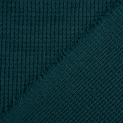 Organic Bio Waffeljersey Waffelstrick einfarbig tannengrün 1,45m Breite