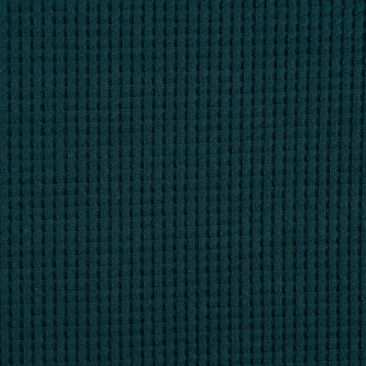 Organic Bio Waffeljersey Waffelstrick einfarbig tannengrün 1,45m Breite