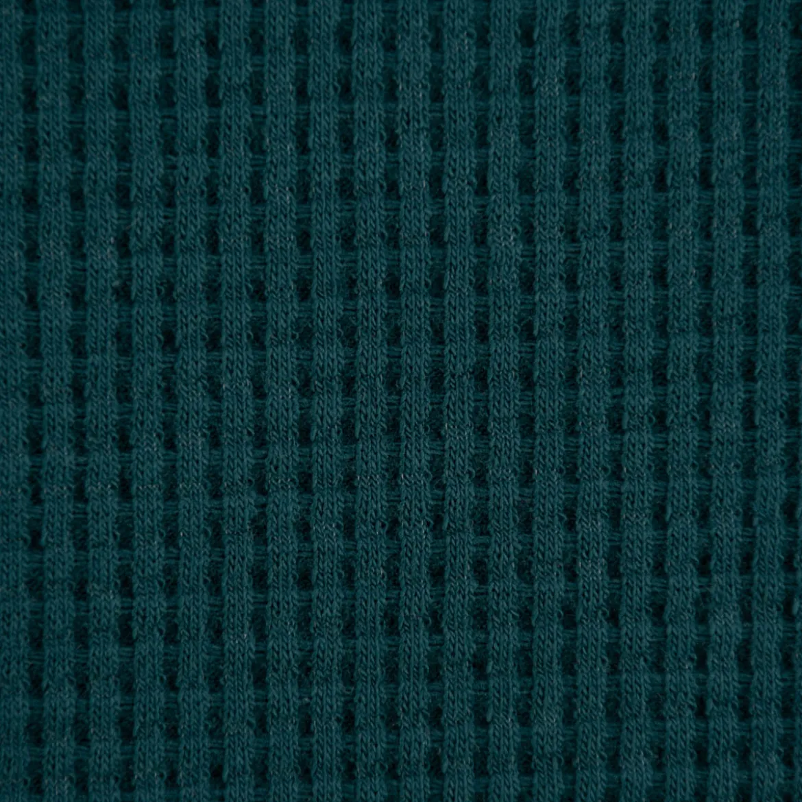 Organic Bio Waffeljersey Waffelstrick einfarbig tannengrün 1,45m Breite