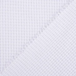Organic Bio Waffeljersey Waffelstrick einfarbig weiß 1,45m Breite