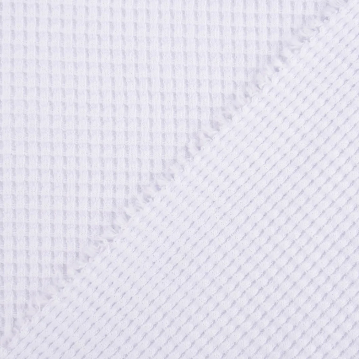 Organic Bio Waffeljersey Waffelstrick einfarbig weiß 1,45m Breite